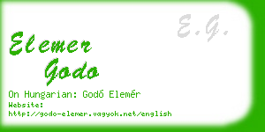 elemer godo business card