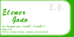 elemer godo business card